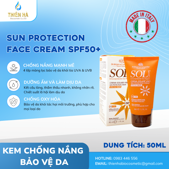 Sun Protection Face Cream Spf50+ 50Ml
