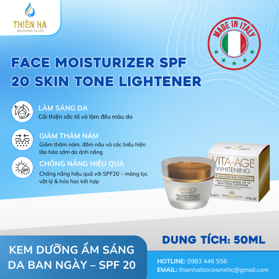 Face Moisturizes Spf 20 Skin Tone Lightener 50Ml